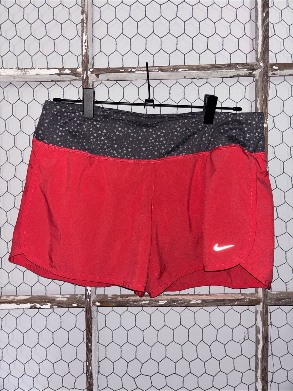Nike Women's Athletic Shorts with Gray Pattern Waistband